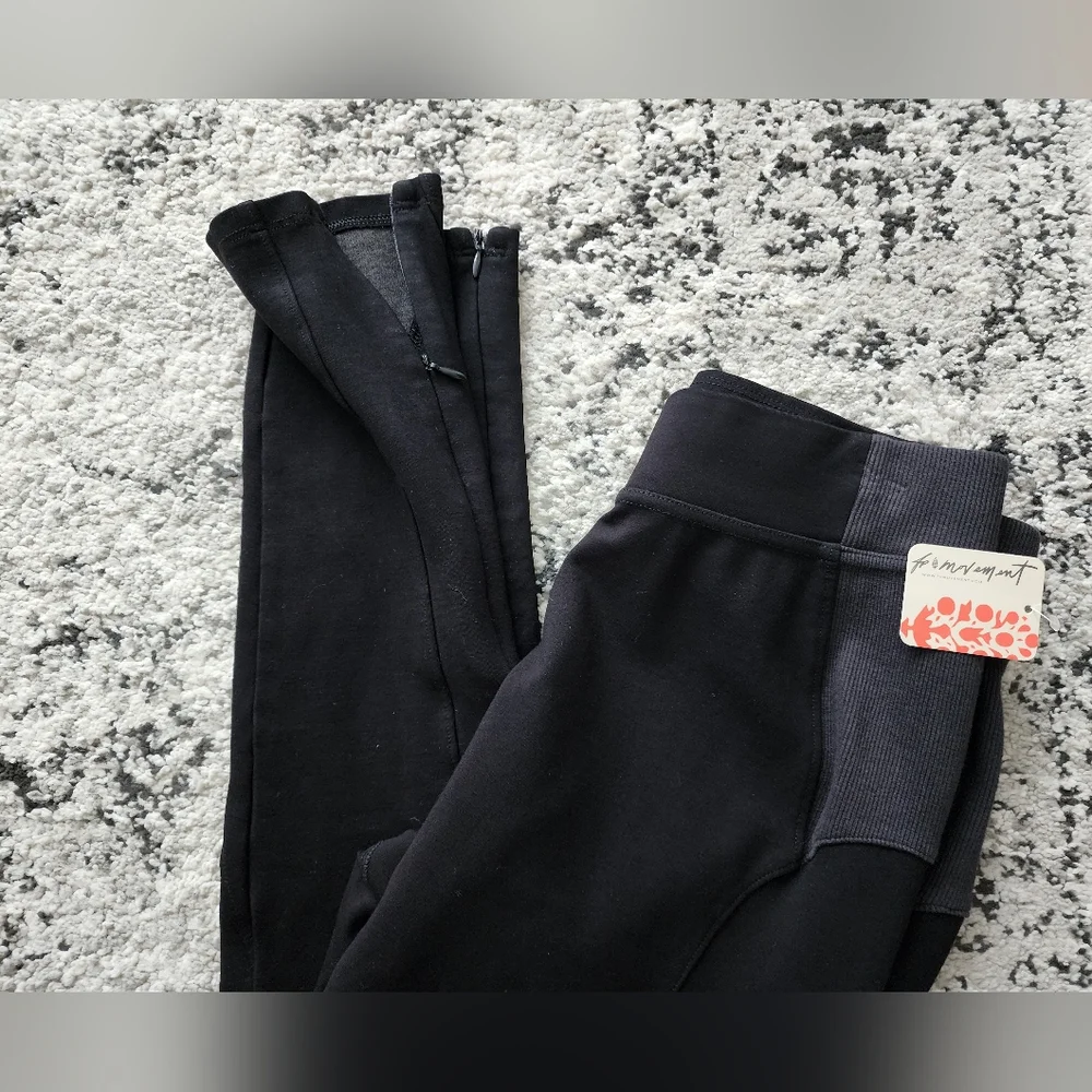 Free People FP Movement Leggings Black and Gray Womens Size XS NWT